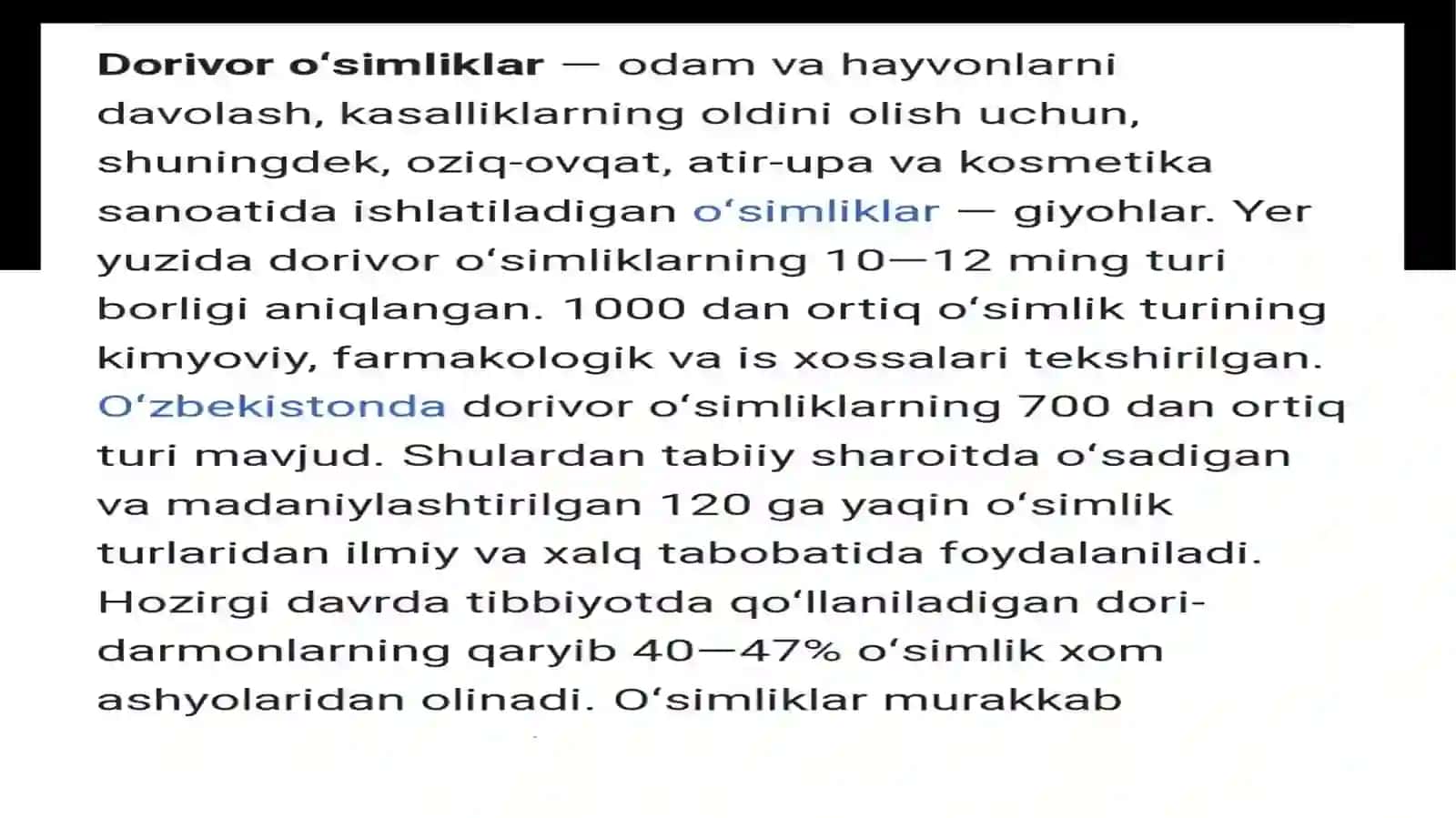 Botanika fanidan taqdimot 3