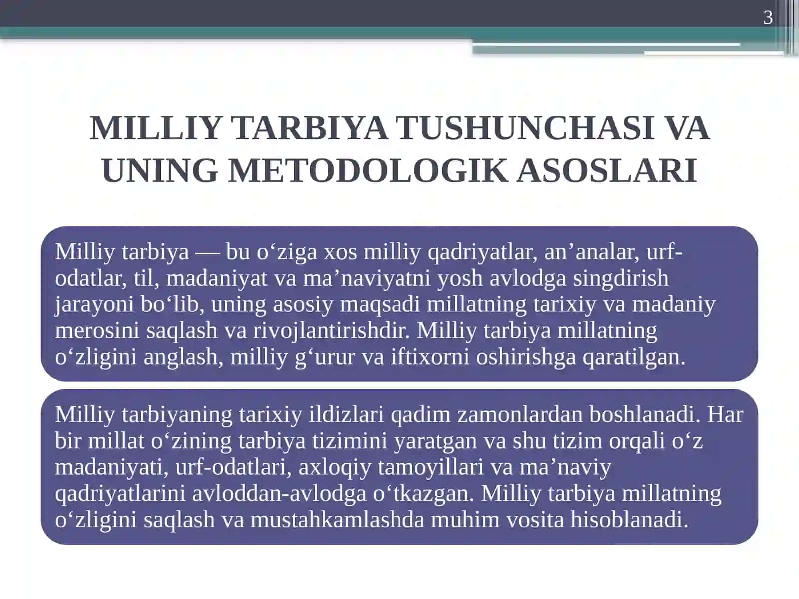MILLIY TARBIYANING METADALOGIK ASOSLARI 3