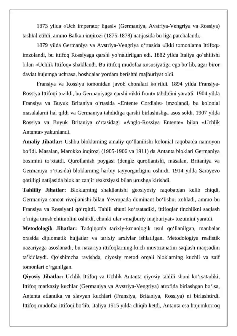 Harbiy-siyosiy bloklarning tashkil topishi 3