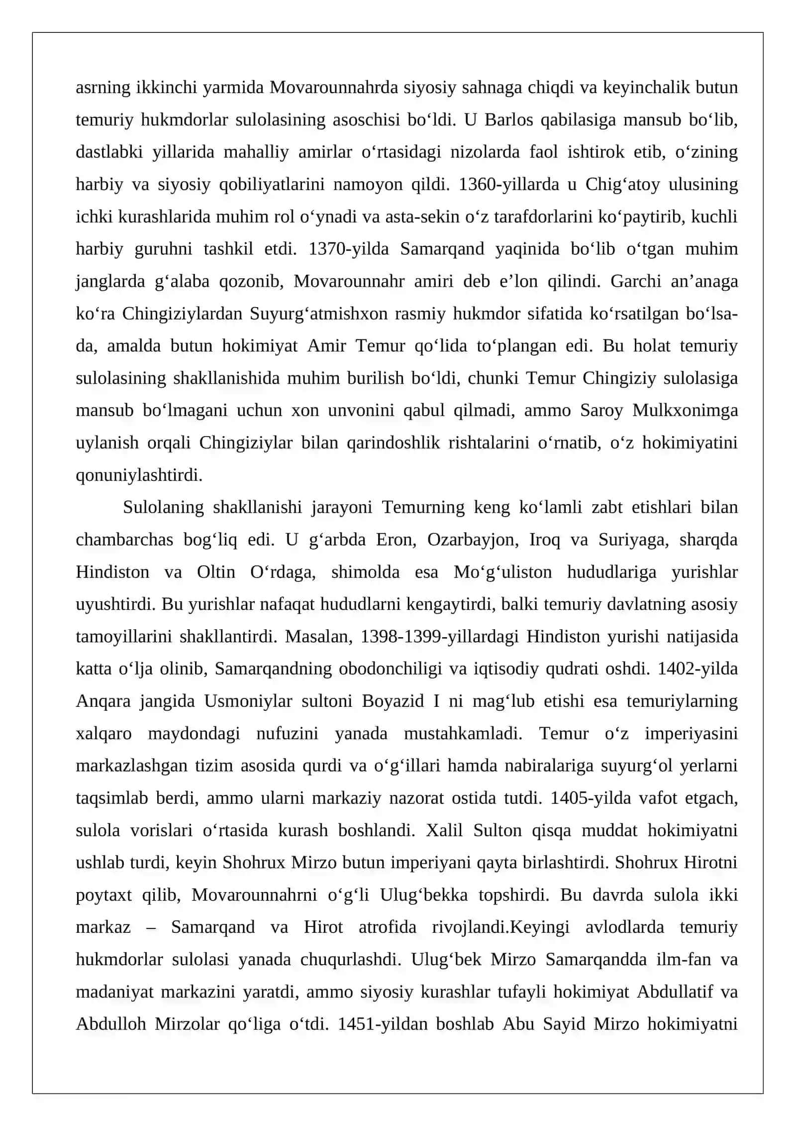 Temuriy hukmdorlar va ularning hayot tarzi 3