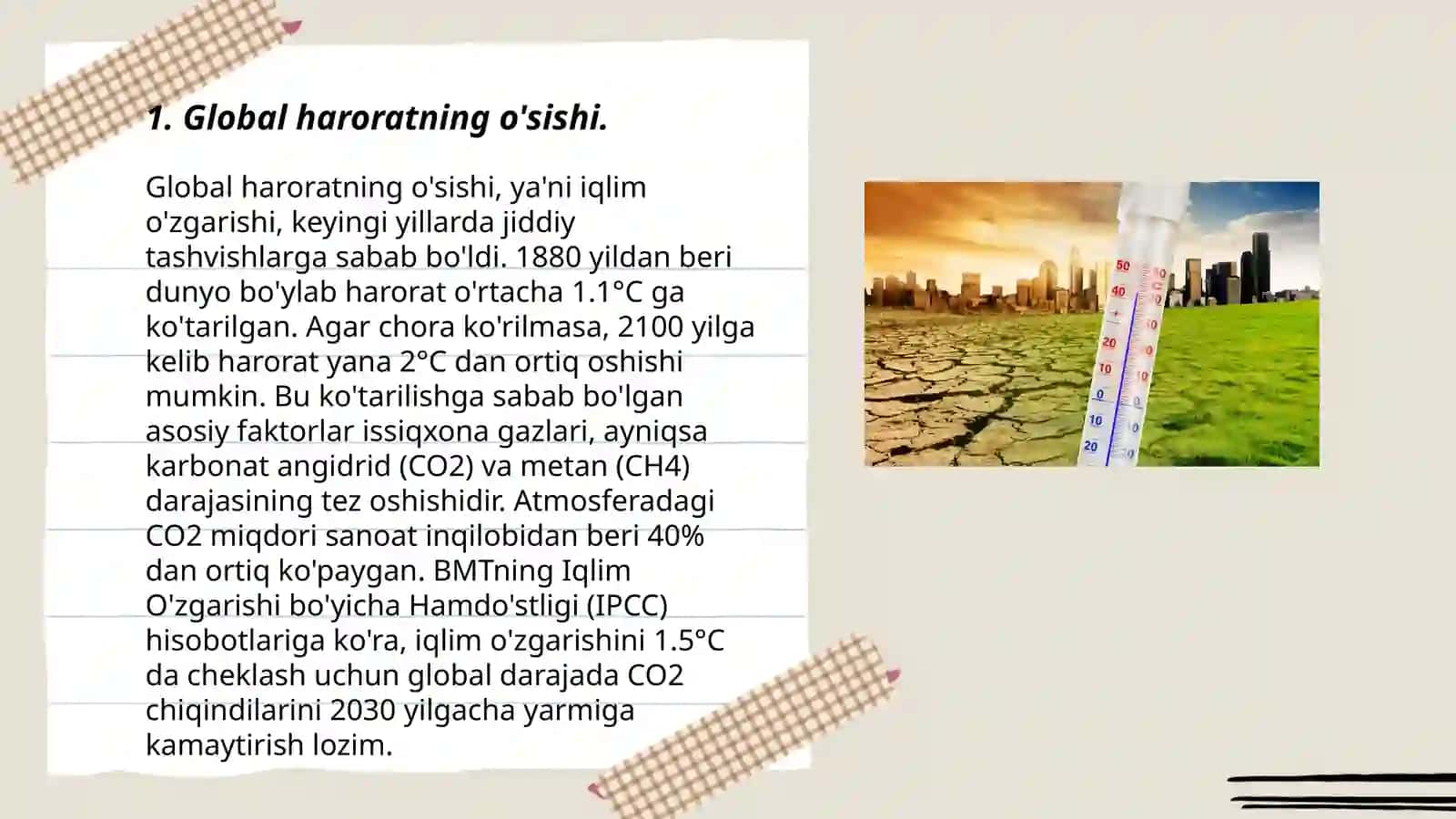 Iqlim oʻzgarishining global oqibatlari 3