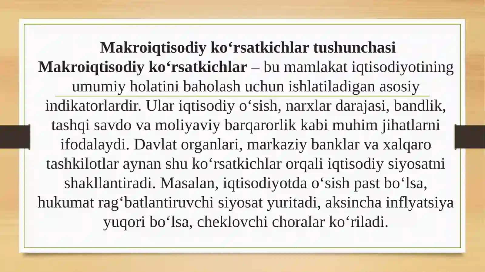 Asosiy makroiqtisodiy ko’rsatkichlar 3