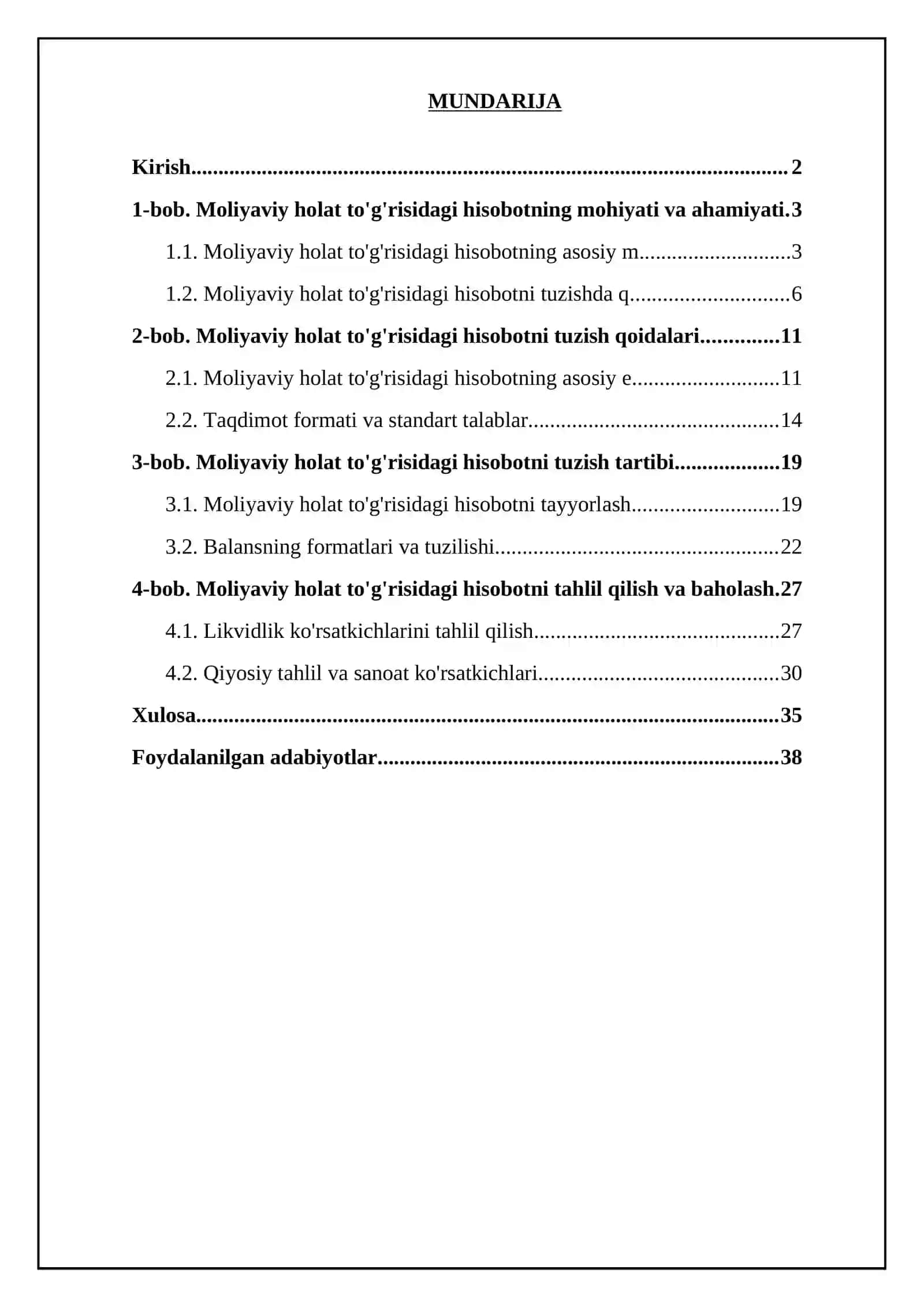 Moliyaviy holat toʻgʻrisidagi hisobotni tuzish qoidalari va tartiblari 3