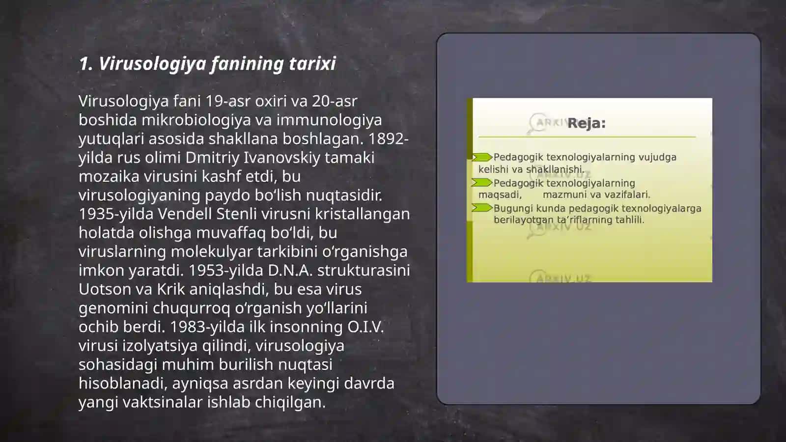 Virusologiyaning predmeti va vazifalari 3