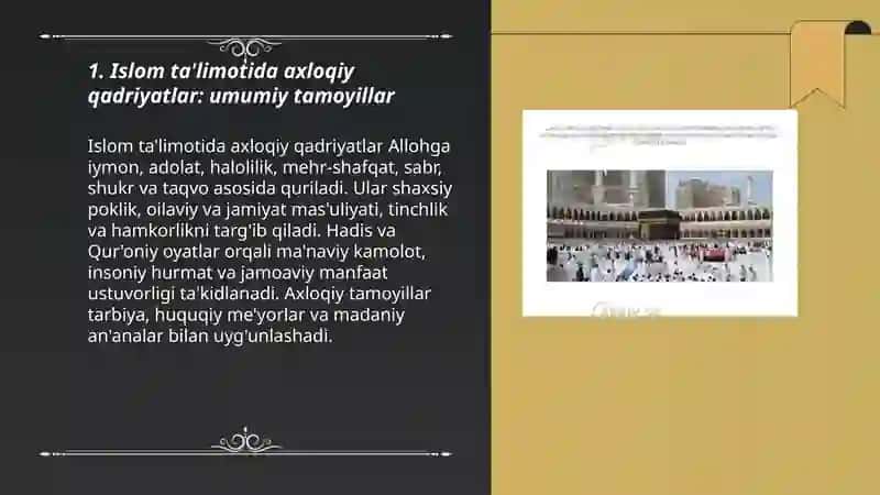 Islom ta'limotida axloqiy qadriyatlar 3