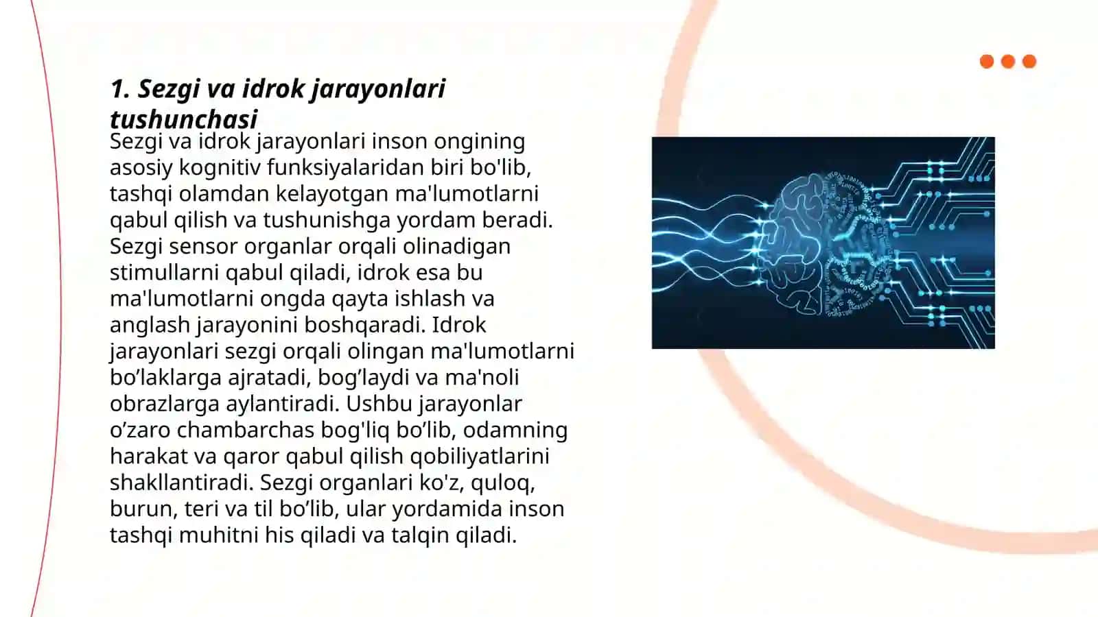 Sezgi va idrok jarayonlarining rivojlanishi 3