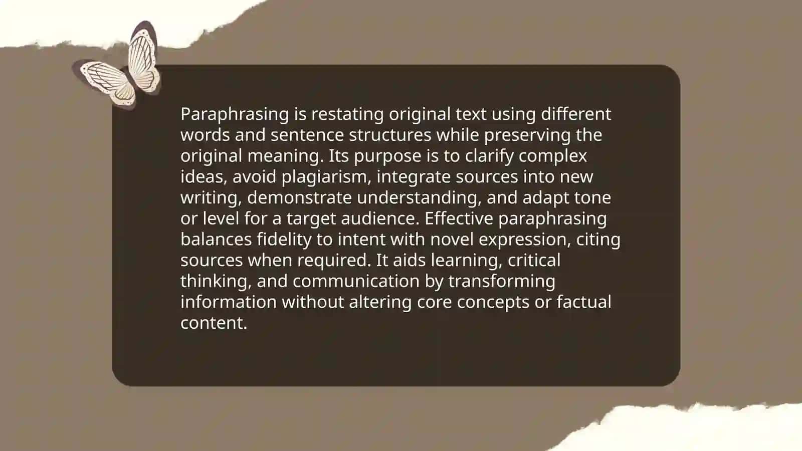 Paraphrasing 3