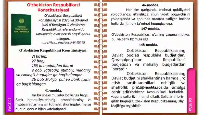O’zbekiston Respublikasi Konstitutsiyasi 3