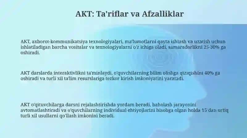 AKTning Tarbiya darslarida qo'llanilishi 3