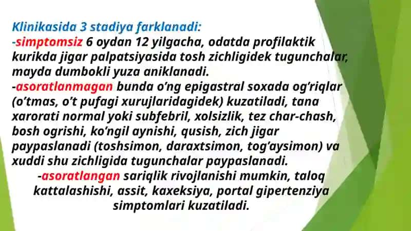 JIGAR ALVEOKOKKOZI va JIGAR EXINOKOKKOZI 3