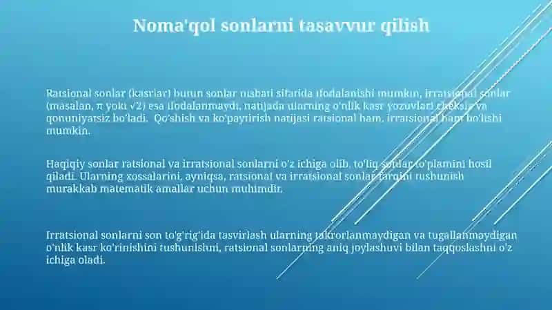 Ratsional va Irratsional Sonlar 3