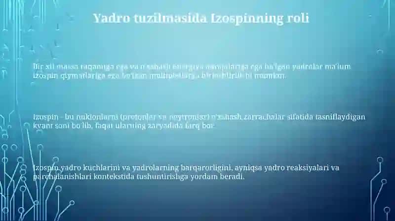 Yadrolarning izatopik spini 3
