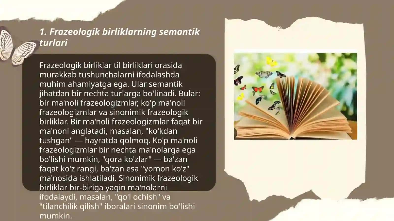 Frazeologik birliklarning semantik turlari 3