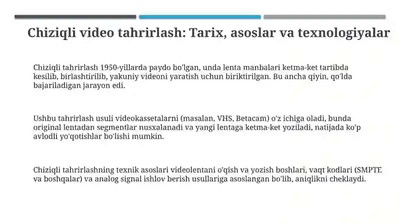 Chiziqli tahrirlash 3