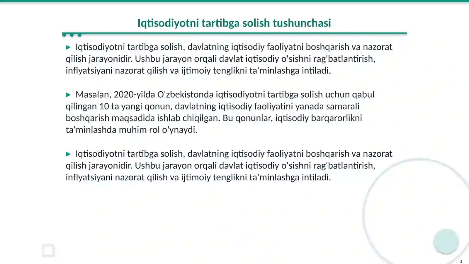 Iqtisodiyotni tartibga solishda davlatning roli 3