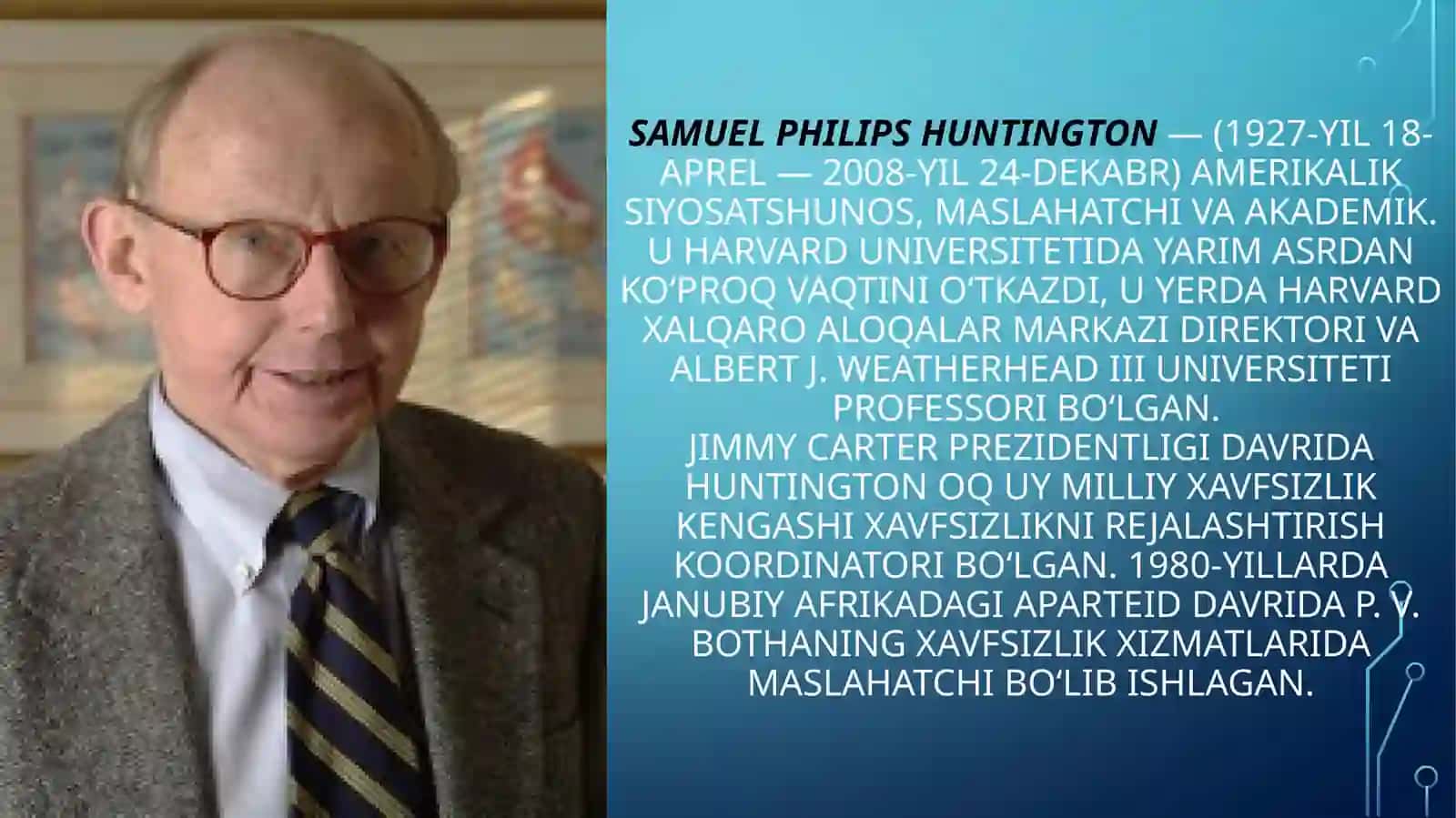 S.Xantingtonning“Sivilizatsiyalar toʻqnashuvi” asari mohiyati 3