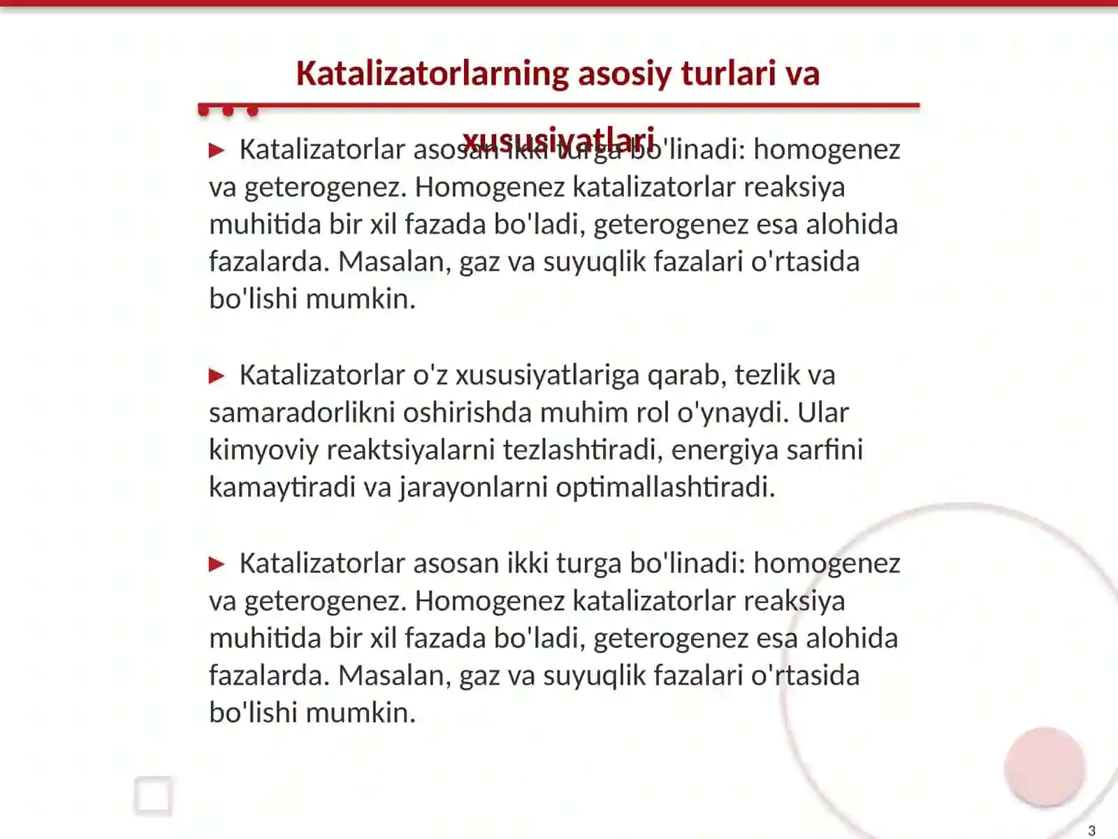 Katalizatorlarning turlari va xususiyatlari 3