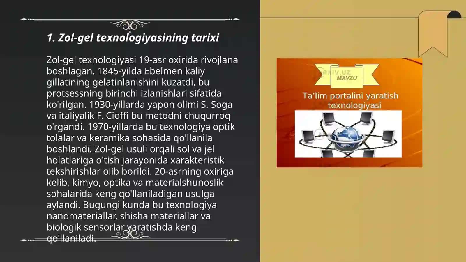 Zol-gel texnologiyasi 3