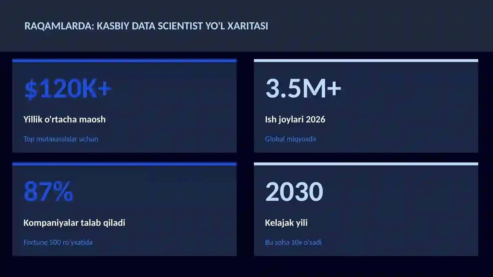 Kasbiy data scientist yo'l xaritasi 3