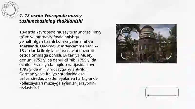 18 asirda Yevropa muzeylari paydo bolishi, Germaniya va Italiya muzeylari 3