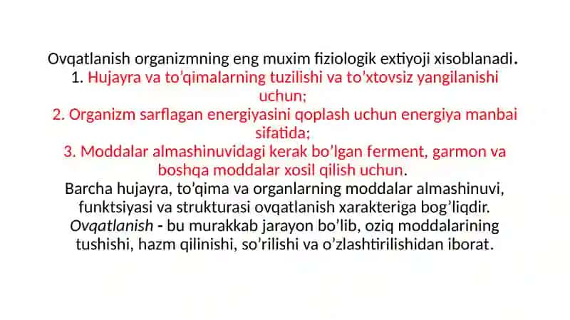 Oziqlanish haqida tushunchalar 3