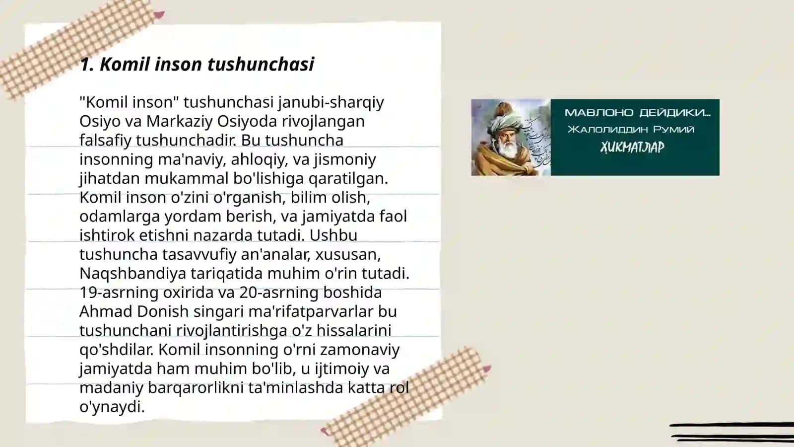 Komil inson tarbiyasiga murojaat 3