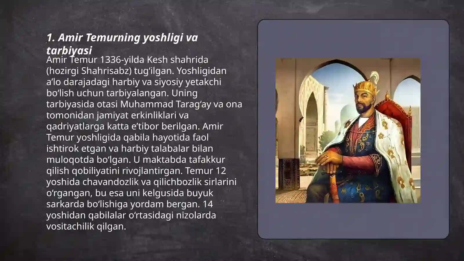 Amir Temur-buyuk davlat arbobi,sarkarda 3