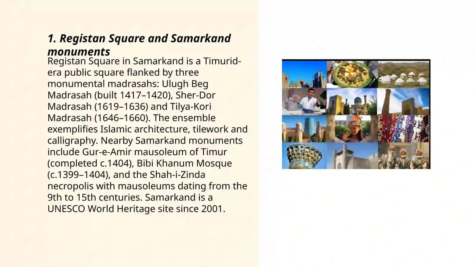 Cultural heritage of Uzbekistan 3