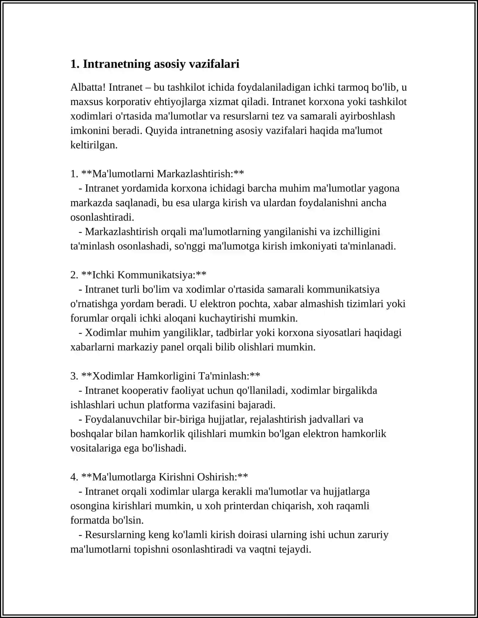 INTRANET - XUSUSIY ICHKI TARMOQ XALQIDA TUSHUNCHALAR 3