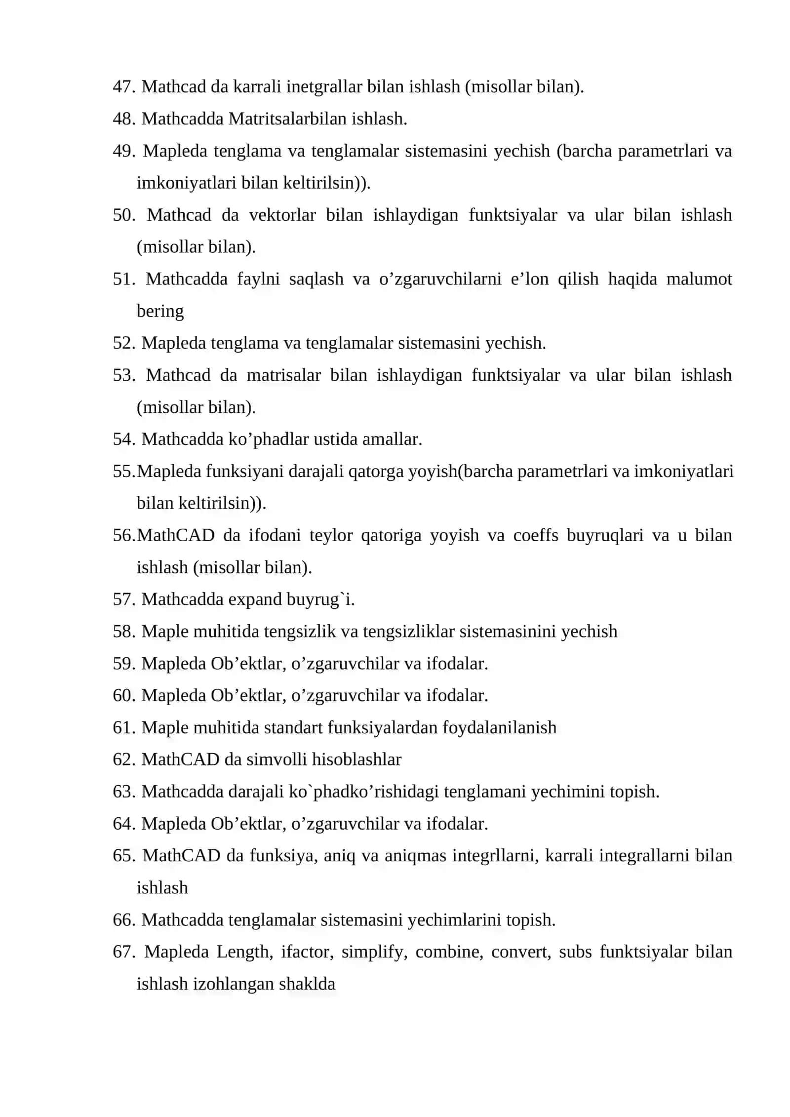 KOMPYUTERLI MATEMATIK TIZIMALAR 3
