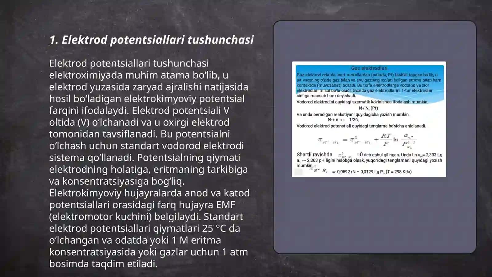 Elektrod potentsiallari tushunchasi 3