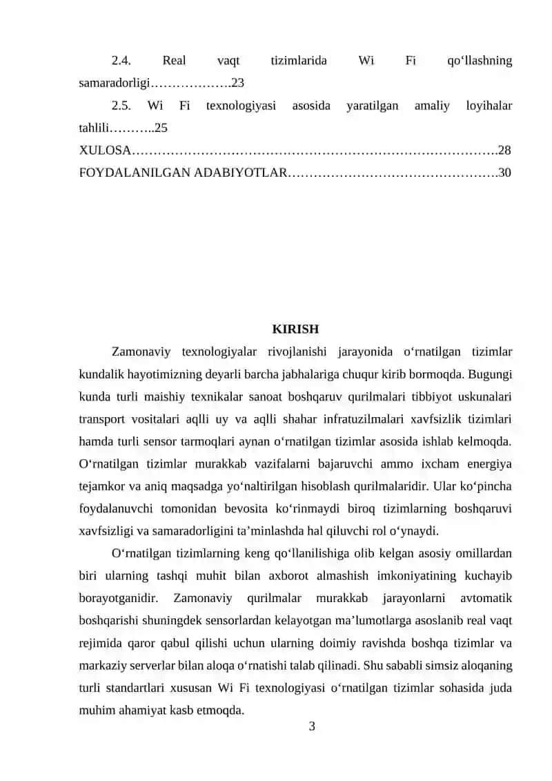 O‘RNATILGAN TIZIMLARDA WI FI TEXNOLOGIYASI 3