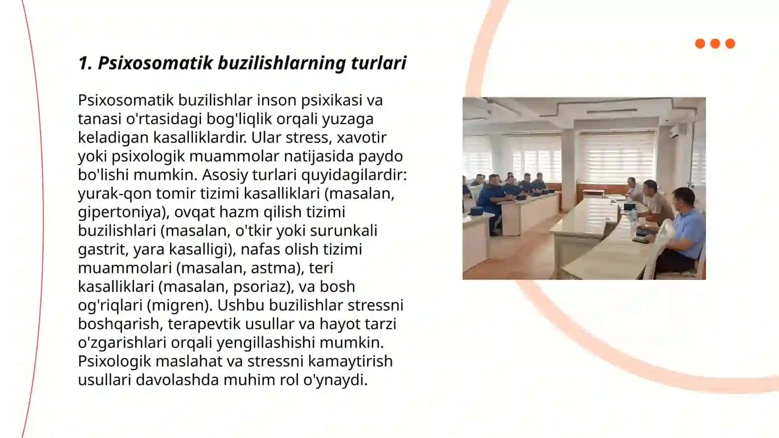 Psixosomatik buzilishlar konsultatsiyasi 3