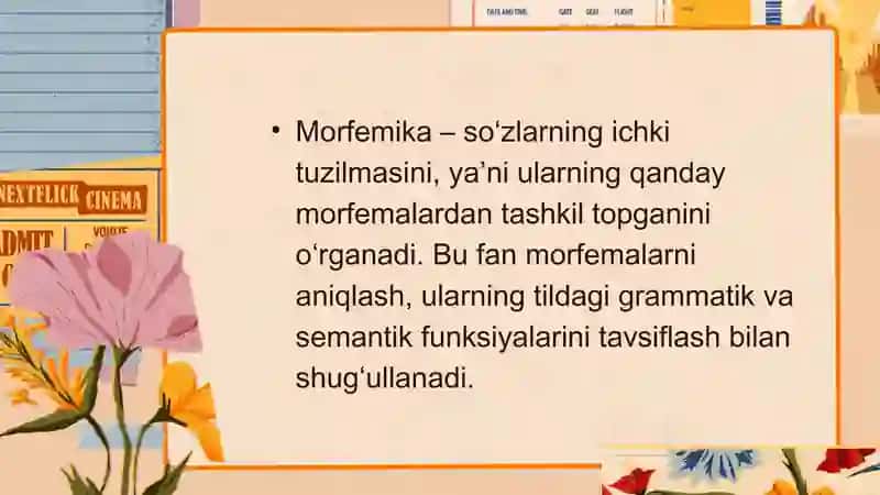 Morfemika va morfema 3