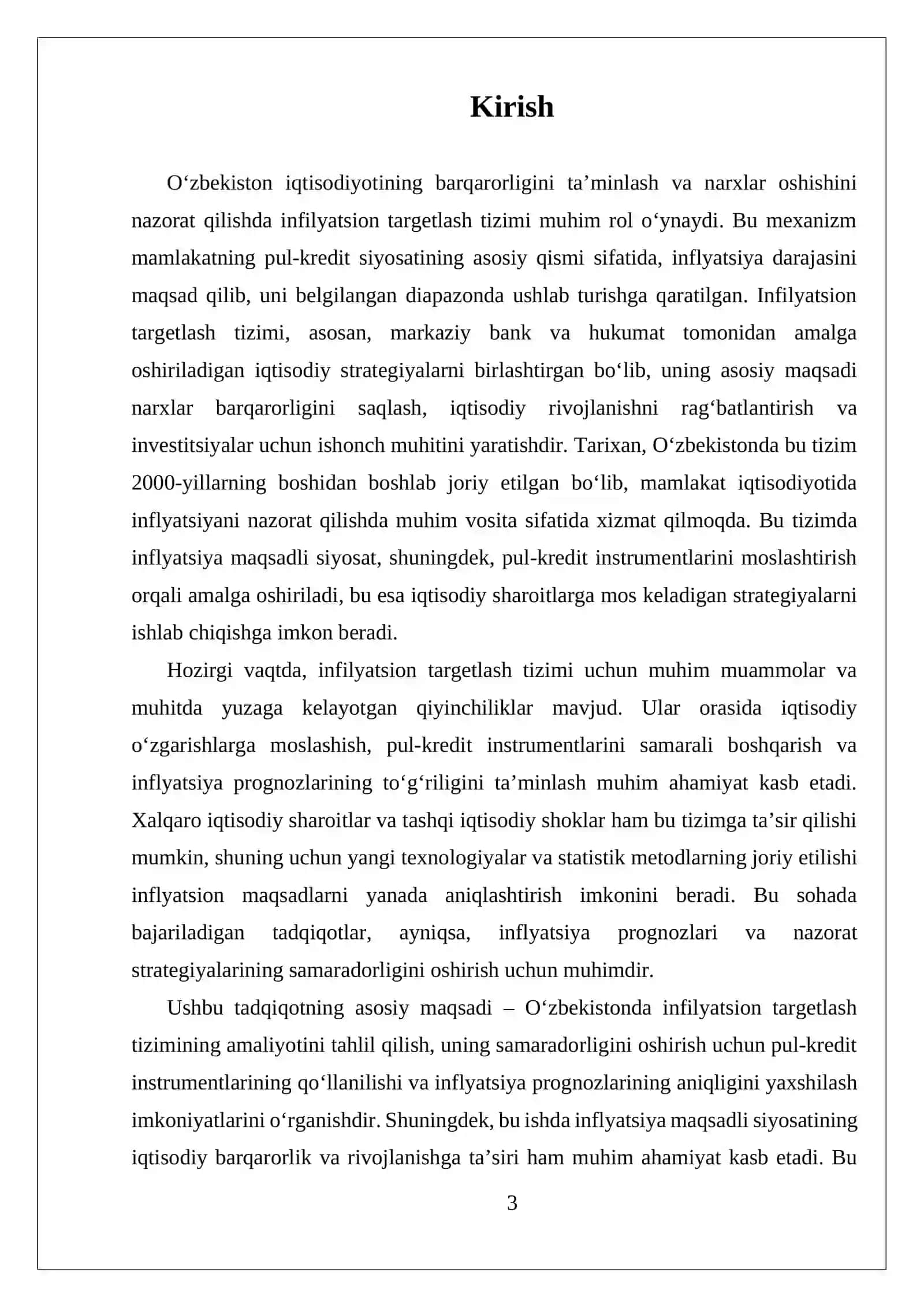 Oʻzbekistonda infilyatsion targetlash tizimi 3