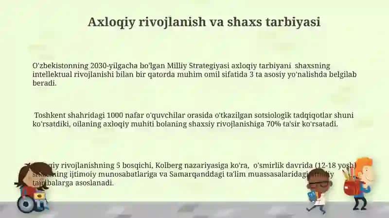 Axloqiy rivojlanish va shaxs tarbiyasi 3