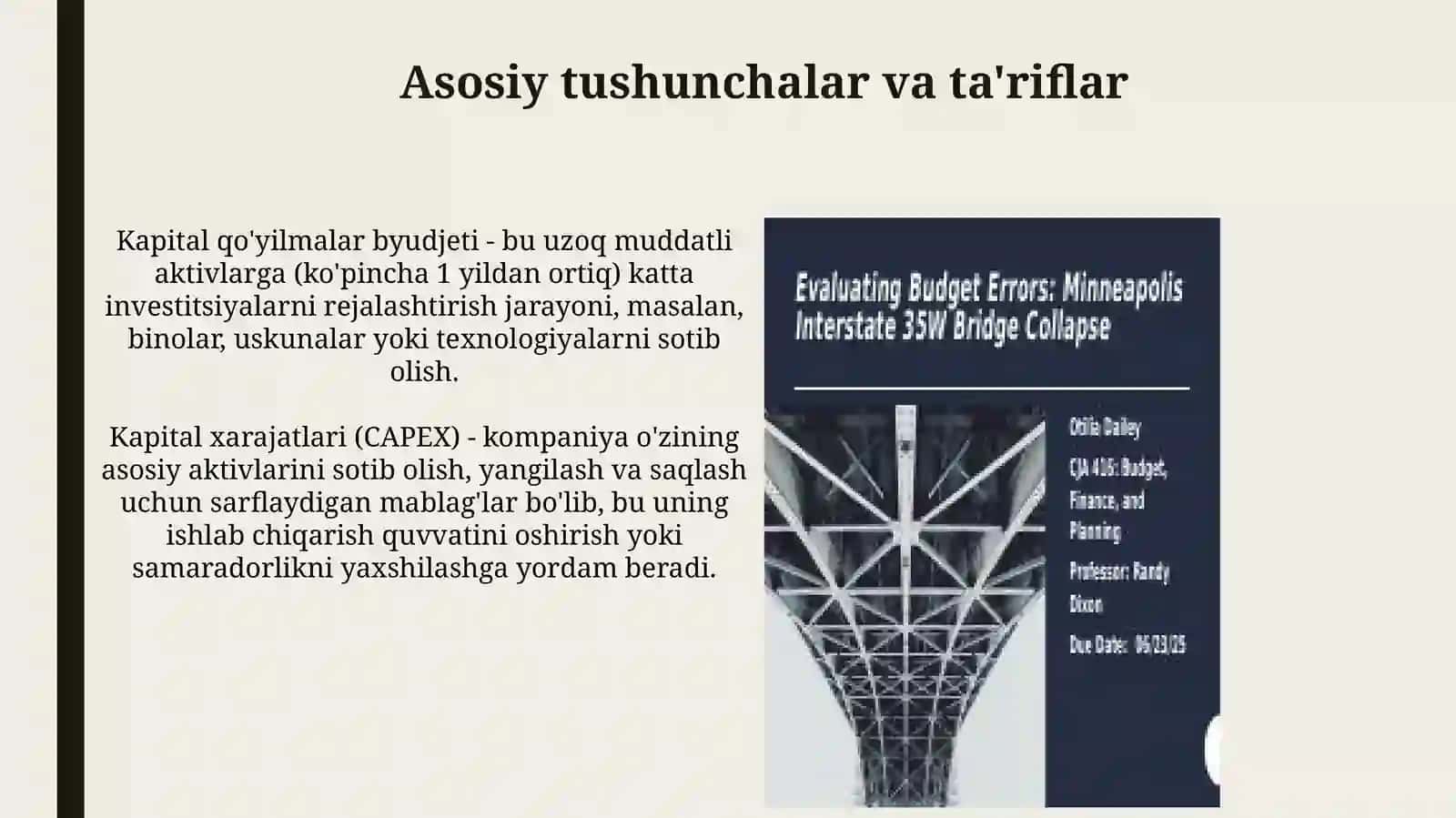 Kapital xarajatlar byudjetini tuzish 3