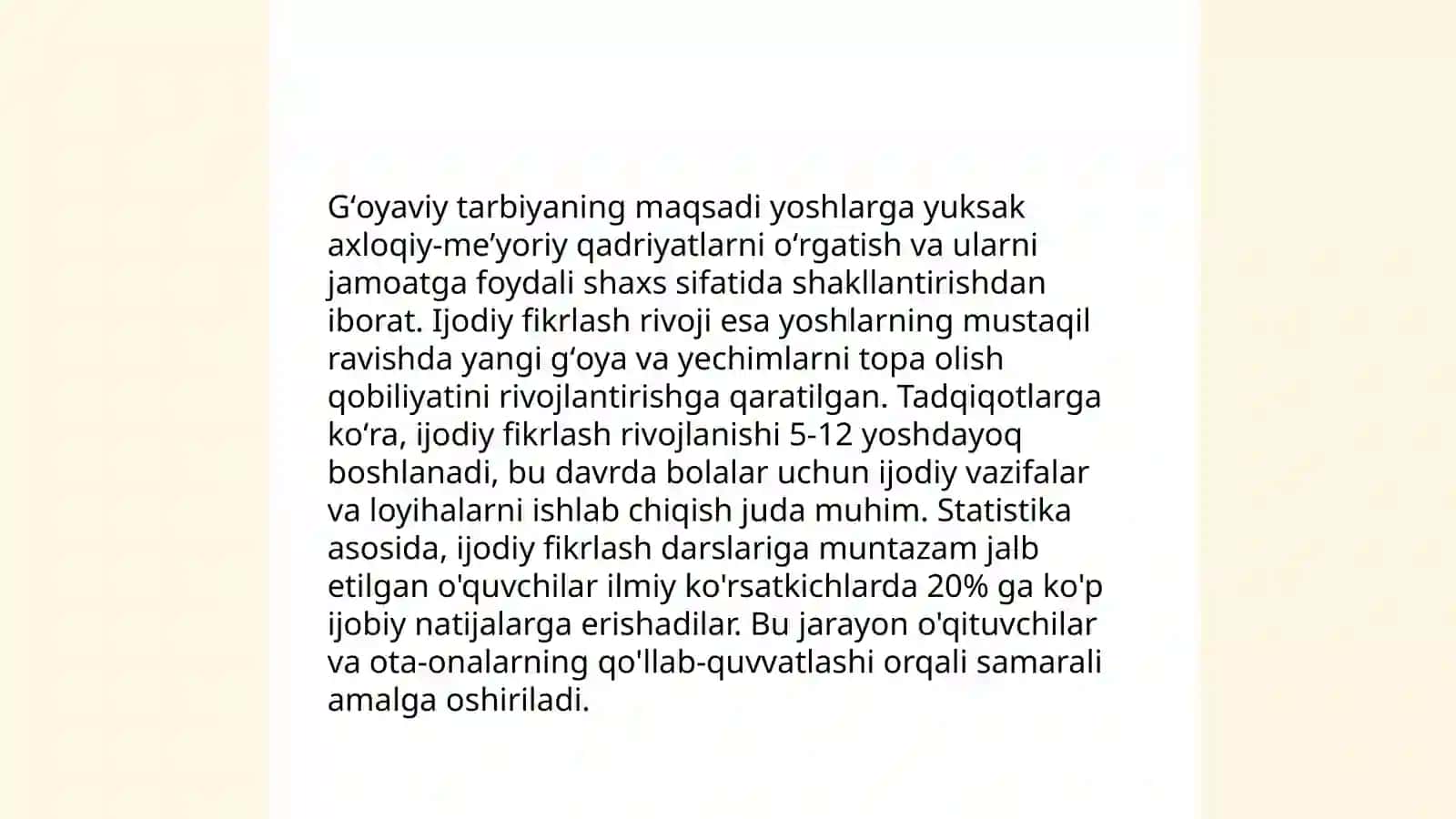 Gʻoyaviy tarbiya 3