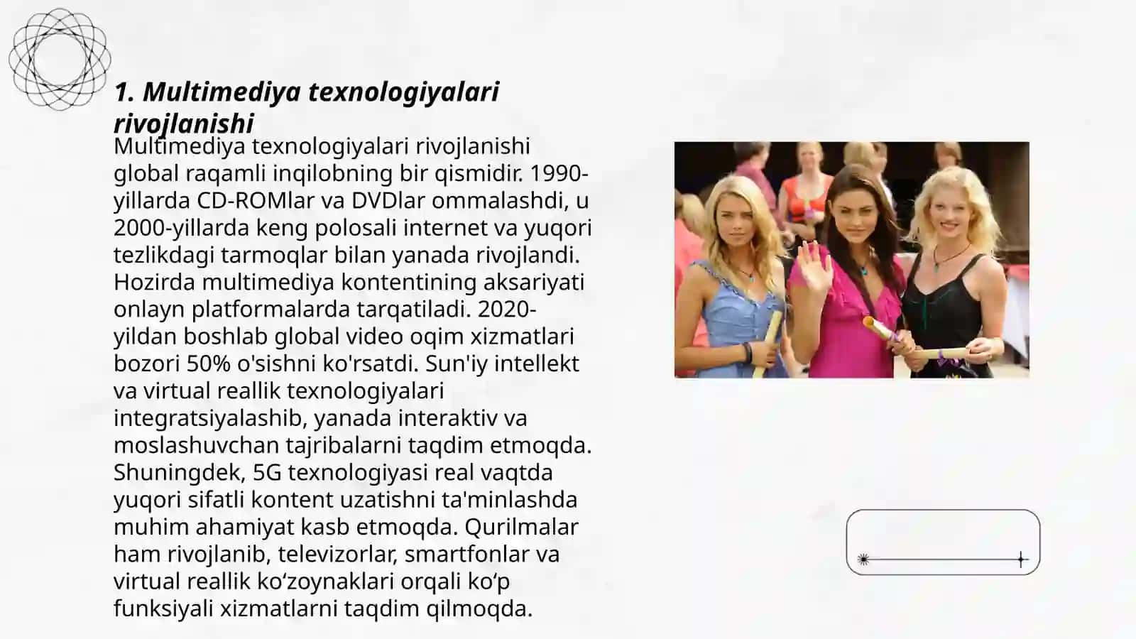 Multimediya texnologiyalari rivojlanishi 3