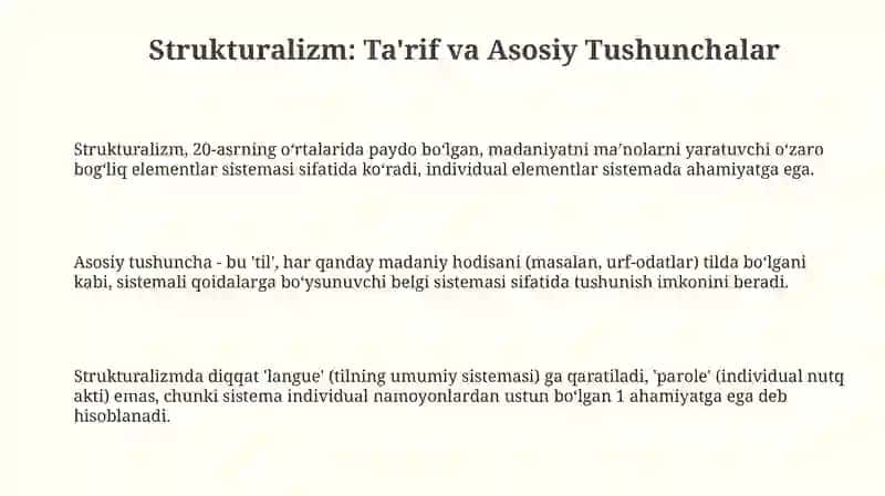 Strukturalizm va uning yoʻnalishlari 3