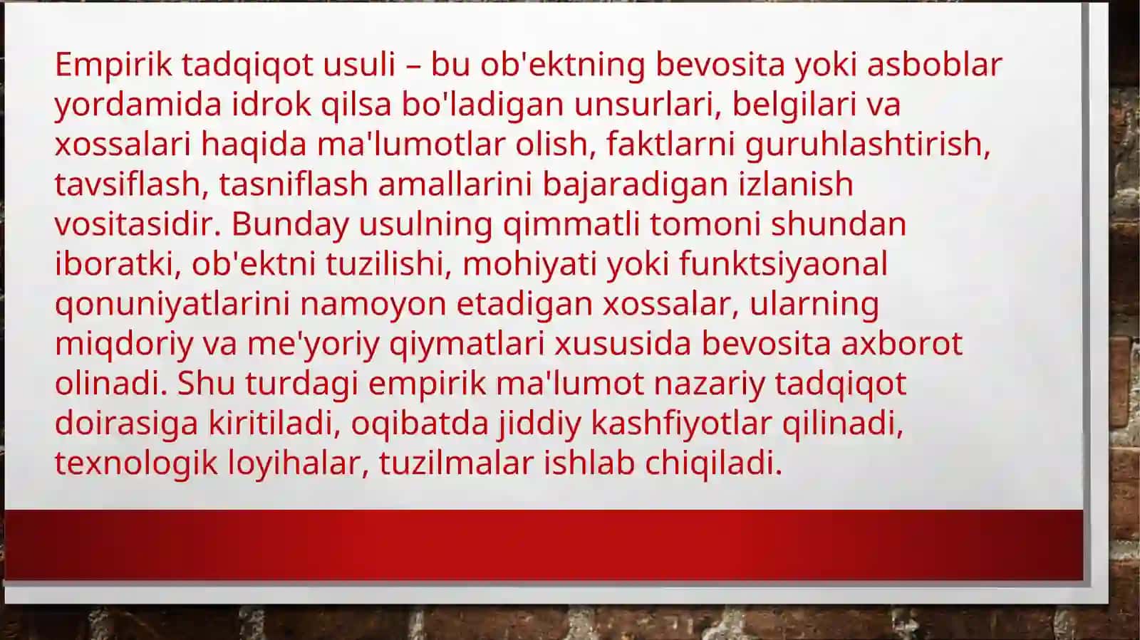 EMPIRIK TADQIQOT USULLARI 3