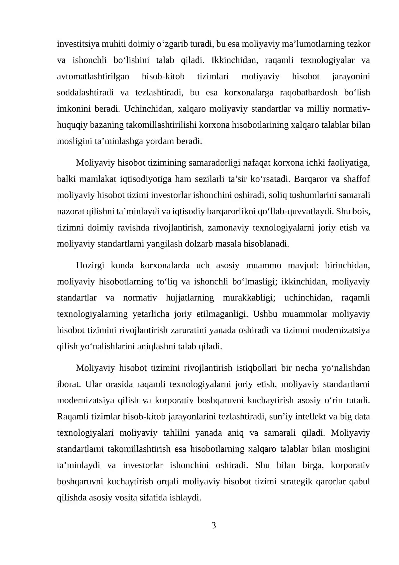 MOLIYAVIY HISOBOT TIZIMINI RIVOJLANTIRISHNING ISTIQBOLLI YO‘NALISHLARI 3