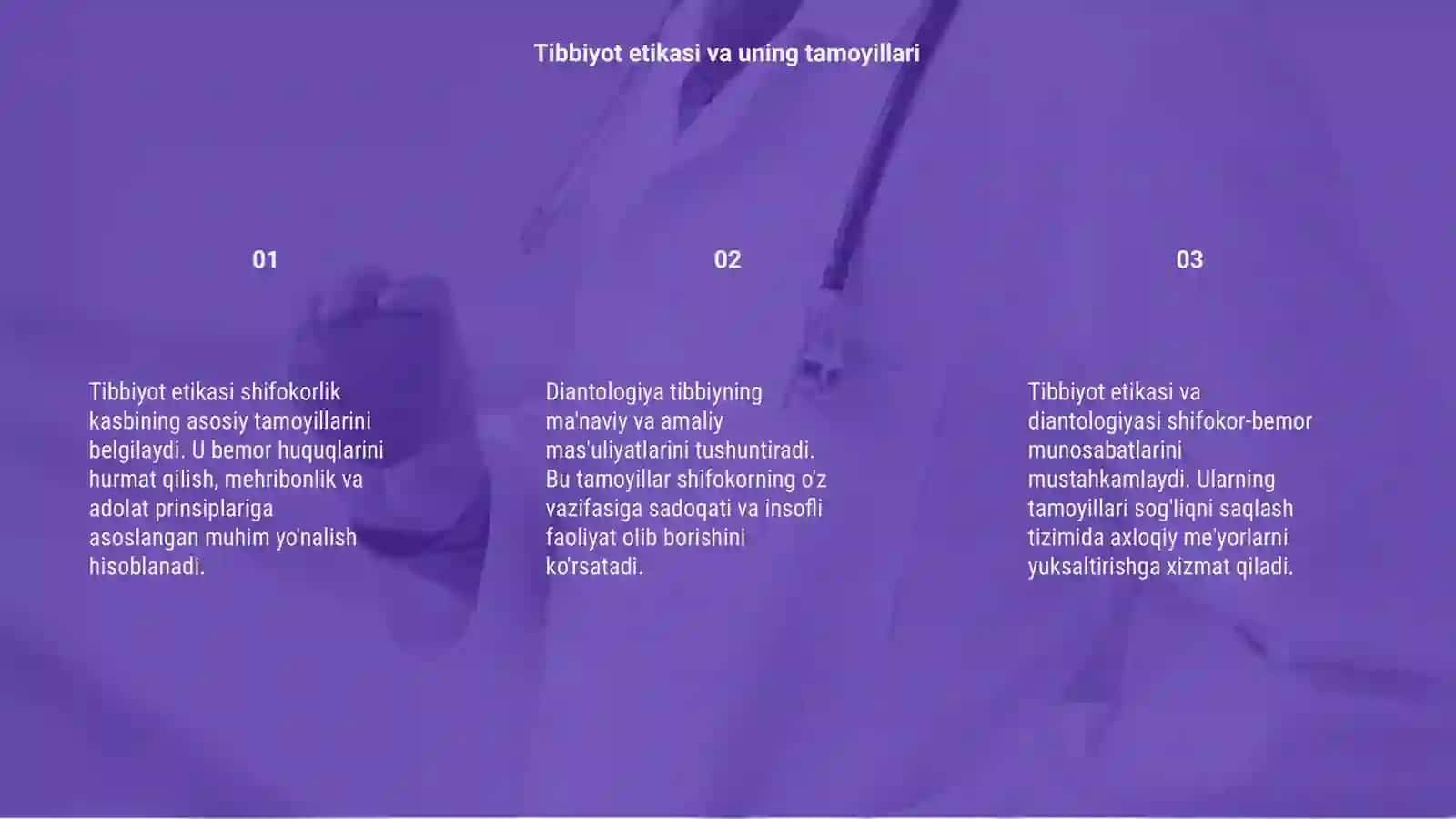 Tibbiyot etikasi va diantologiyasi 3