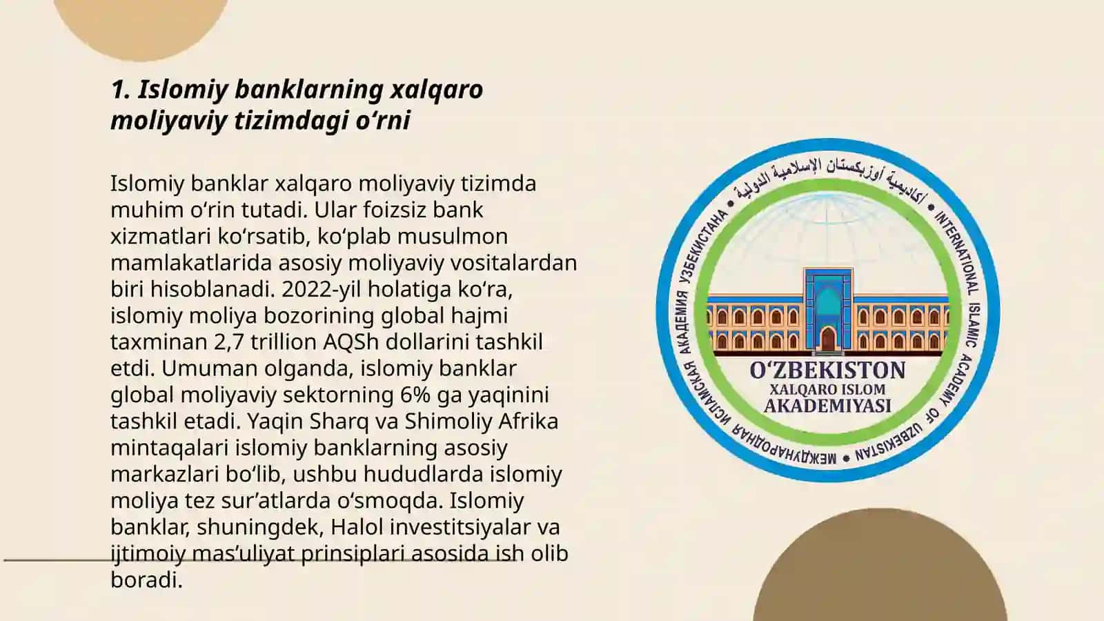 Islom bankining xalqaro oʻrni 3