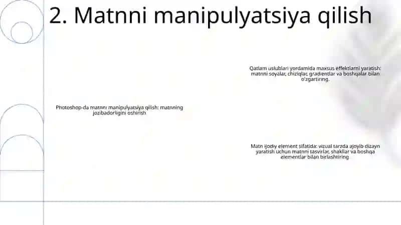 Adobe Photoshop Dasturida Instumentlar Yordamida Maxsus Effektlar Yaratishning Yo‘Llari 3