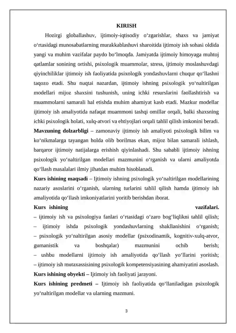 IJTIMOIY ISHNING PSIXOLOGIK YO’NALTIRILGAN MODELLARI 3