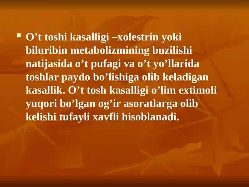 O’t toshi kasalliklari 3
