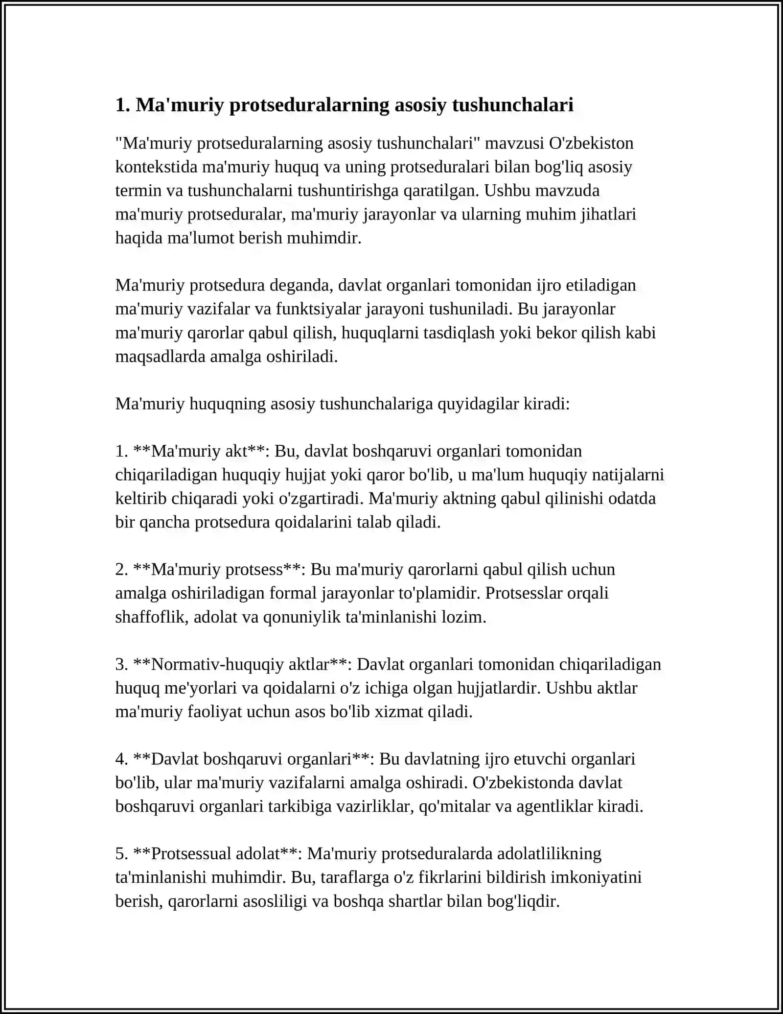 MAMURIY PROCEDURALAR REFERAT 3