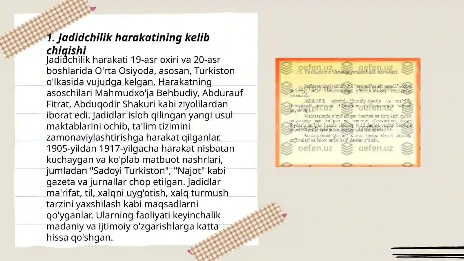 Turkiston oʻlkasida jadidchilik harakati 3