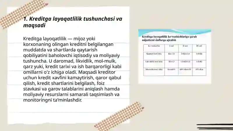 Kreditga layoqatlilik- tahlili 3